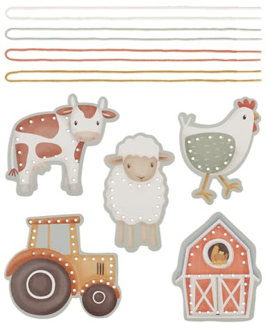 Little Dutch 125605 Schnürkarten Spiel - Little Farm