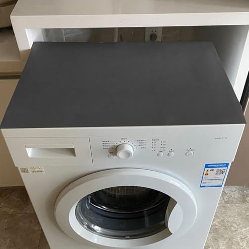 TQQEPOOL Washer And Dryer Top Mat Cover,Dust-Proof Silicone Rubber Non-Slip Dryer Top Protector Guards Mat,Anti-slip & Heat Resistant For Home Kitchen Laundry Room(Dark Gray,50 * 40cm)