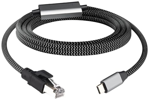 Leehitech Cable Ethernet RJ45, cable de extensión de red, adaptador USB C a RJ45 LAN, adaptador Gigabit de alta velocidad para portátiles, televisores, teléfonos móviles, conmutadores Ethernet,