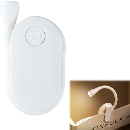 Doukesh Luce da Lettura LED, Lampada da Lettura Ricaricabile USB, 3 Modalità, 360° Rotabile, Clip, Regalo per Bambini e Amanti della Lettura