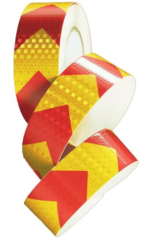 EnjoyThink Reflective Tape Waterproof, 5cm*10m Hi Vis Reflector Tape, Safety Warning Adhesive Tape, Safety Adhesive Tape Outdoor for Vehicles Car Truck Motorcycle Trailer Camper on Night (2” X 30ft)