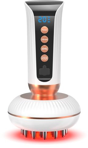 Zrwuldu Neuropathie Fußmassagegerät, 20 Gänge Gua Vibrastone, Geschenk Vatertag, Fussmassagegerät mit EMS Infrarot und Vibration, Körper Massagegerät für Fasziitis und Schmerzlinderung