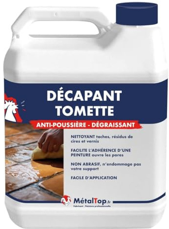 Metaltop - Decapant Tomette - 1 L - Rénovateur puissant pour sols anciens