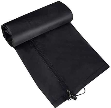 SOLUSTRE Funda para Tendedero Giratorio de Jardín Exterior, Cubierta Protectora de Tela Oxford 210d Resistente al Agua, Color Negro 16x16x168 Cm, Cremallera y Ajuste Seguro