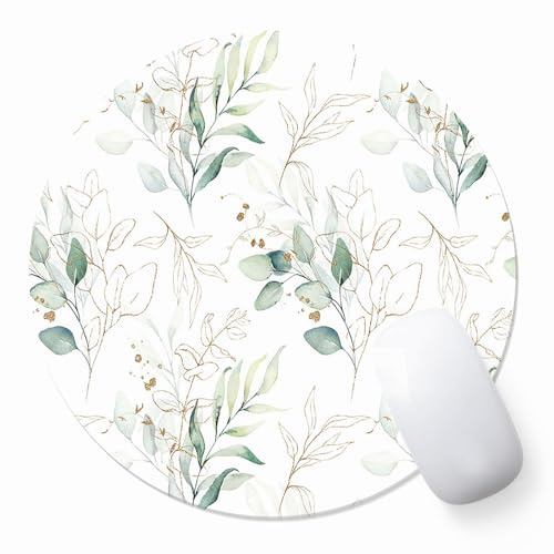 AOKSUNOVA Mauspad Klein Mousepad mit Motiv Rund 20 x 20 cm mit Muster | Rundes Mauspad mit Motiv, Kleines Mousepad 20 x 20 cm, Rutschfeste Unterseite für Büro und Homeoffice