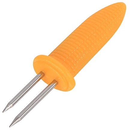 12 Portano di Mais BBQ, qualità Eccezionale, Design Pratico, Set di Forcelle Pannocchia Mais, Ampia Applicazione, Stoccaggio Facile, Fatto Materiale PS e in Acciaio Inossidabile, Forma Carina