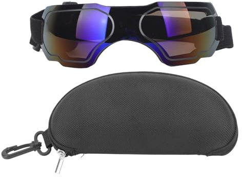 Hundebrillen Windschutz UV -Schutzhund Sonnenbrille für mittelgroße Hunde im Freien im Freien gehen (Blau)