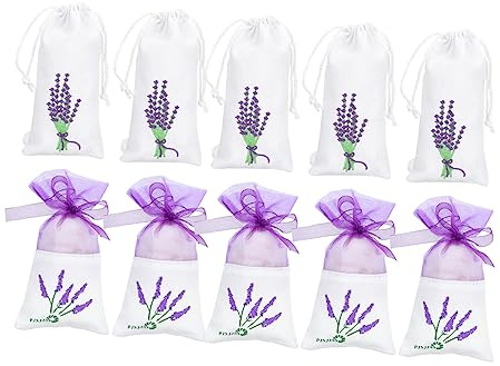 TOPPERFUN 10piezas Bolsa Vacía Bolsitas Pequeñas Cordón Para Colgantes Como De Lavanda o Bolsitas De Almacenamiento Vacías