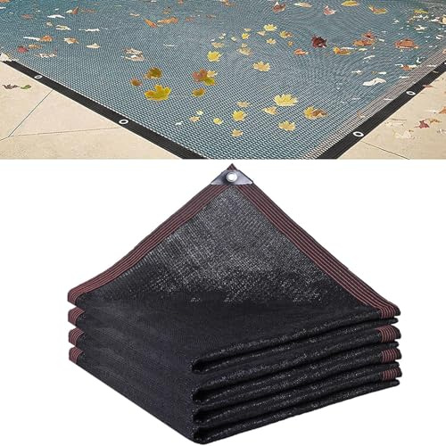 Pool Leaf Net Cover - Black Leaf Netting For Inground And Ground Rectangle Pools | Adjustable Multipurpose And Reusbale Fine Mesh Pool Screen Cover Pond, Catching Leaves, Sunshade