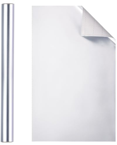 Sparkeads Geschenkpapier, metallisches Geschenkpapier, 3 m, Seidenpapier, matt, Geschenkpapier für Party, Hochzeit, Geburtstag, Geschenkverpackung, Dekoration, silberfarben