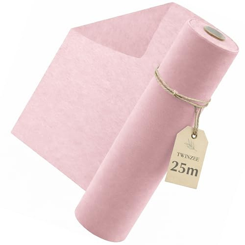 Twinzen Vlies Tischläufer 30 cm x 25 m Wiederverwendbar Hellrosa | Weiche Oberfläche · Individuell zuschneidbar · Perfekt für festliche Anlässe · Vielseitig einsetzbar · Langlebiges Material