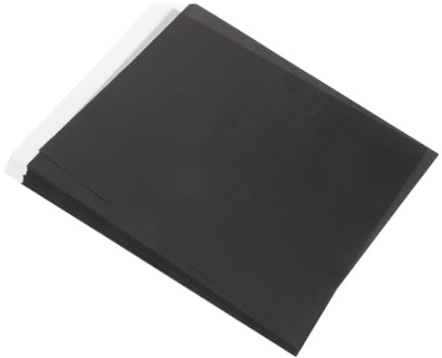 NUOBESTY 100 Blatt Schwarzes Transferpapier Kohlepapier zum Abpausen und Übertragen für Künstler Basteln Schule und Büro Langlebig Sauber und Einfach zu Verwenden