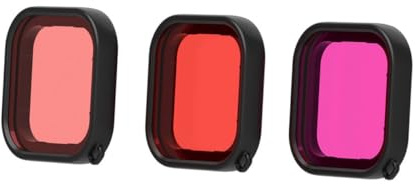 BAZEITFLOW 3pcs Underwater Camera Diving Filters Compatible with Action Camera Waterproof Case Lens Cover Kit for Underwater Photography and Video Accessories Random Color