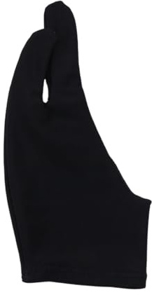 CATIEBYE 2pcs Artist Two Finger Glove for Drawing Sketch Curved Design S for Painters and Artisans