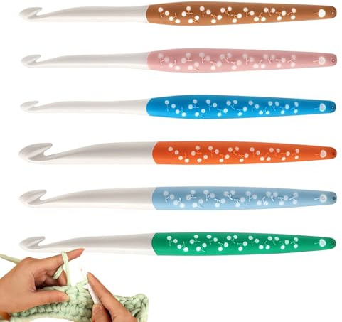Stickade Krokodiller för Nybörjare 6-12 mm 6-delars Set