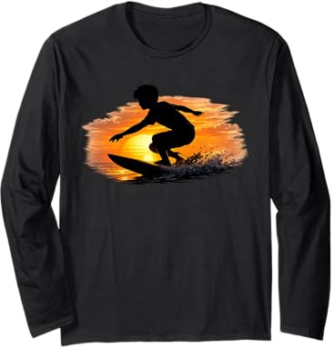 YEW! Surfer Beach Boy Sunset Long Sleeve T-Shirt