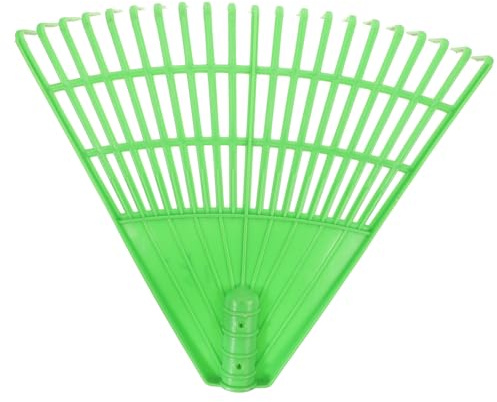 DEARMAMY Rastrello da Giardino Manuale 21 Denti in Plastica Verde, Attrezzo per Giardinaggio Leggero e Compatto, Rastrello per Prati per Esterno, Pulizia Foglie e Detriti, Utensile