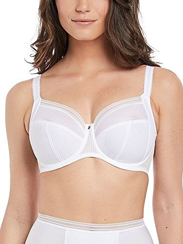 FANTASIE Women's Fusion Underwire Full Cup Side Support Bra Coverage, White, 34FF