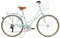 FabricBike Step City Damenfahrrad Amsterdam 28 Zoll Komfort Bike 7 Gang Hollandrad im Retro-Design (Mint Green + Korb)