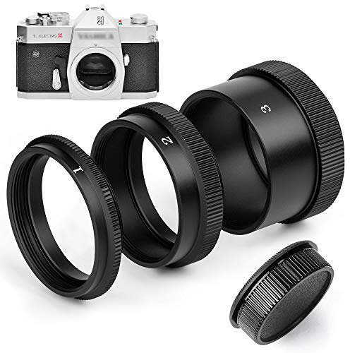 Fotover Makro Verlängerungsrohr Macro Extension Tube Metall Mount Ring for M42 42mm Screw Mount Kameras Mit Körper Hinterer Objektivdeckel
