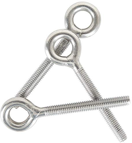 newlng M10 Bulloni Dell'anello 304 Acciaio Inox Bullone a Occhiello Hanno Saldato i Bulloni di Vite Dell'occhio Dell'asta di Vite Chiusi Resistenti Alla per Esterni Altalena Casa Ufficio 5PCS