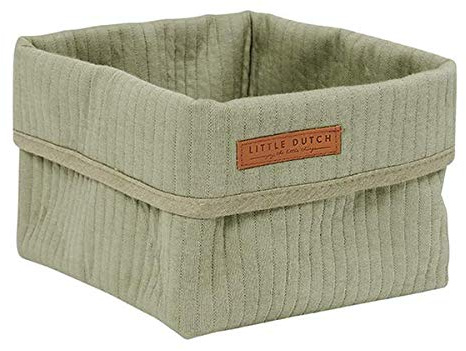 Little Dutch Wickeltischkörbchen Körbchen Korb Utensilo Organizer für den Wickeltisch Baby klein Pure olive