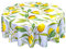VVA Round Lemon Tablecloth Waterproof Washable Wipeable Resistant Polyester Lemon Tree Flowers Leaves Circular Table Cover for Dining Room Kitchen Holiday Wedding Indoor Outside 60