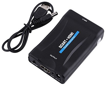 Adattatore scaler convertitore /video Scart a HDMI 720P 1080P con cavo USB per TV, PC, proiezione, laptop, ecc