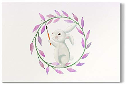 artboxONE Galerie-Print 30x20 cm Hase Malt, Nicht nur zu Ostern hochwertiges Acrylglas auf Alu-Dibond von CalliLetters