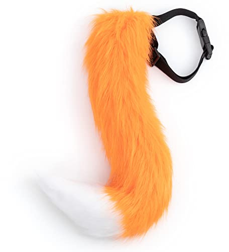 DRESHOW Fuchspelzschwanz Cosplay Kostüm Party Super riesiger flauschiger Schwanz für Damen