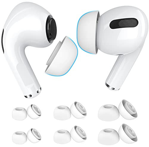 AHASTYLE 6 Paare Ersatz-Ohrstöpsel für AirPods Pro 2. & 1. Generation Aufsätze Original Silikontips Ersatzzubehör Ohreinsatz【2S+2M+2L】【In den Ladekoffer Passen】für Apple AirPods Pro 2. & 1. Generation