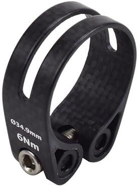 WGZNYN Sattelklemme 14g Carbon Bike Seat Sklems Wasserdicht 3k ud. Kohlefaser-Fahrrad-Sattelstützen-Klammern 31,8mm 34,9 mm superlicht Sattelkloben (Color : 3K Matte-34.9mm)