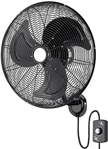 Ventilateur mural industriel de 50,8 cm, ventilateur mural oscillant à 120°, 3 vitesses, ventilateur en métal, inclinaison réglable, for entrepôt, serre, atelier et sous-sol ( Color : Mechanical contr