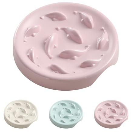 Anti Schling Napf Katzen Futternapf - Langsam Fütterung Katzennapf aus Melamin - Interaktiver Fressnapf Katze im Labyrinth Design - Gesundes Langsam Fressen Schüssel für Katzen - Klein - 15,5 x 2,5 cm