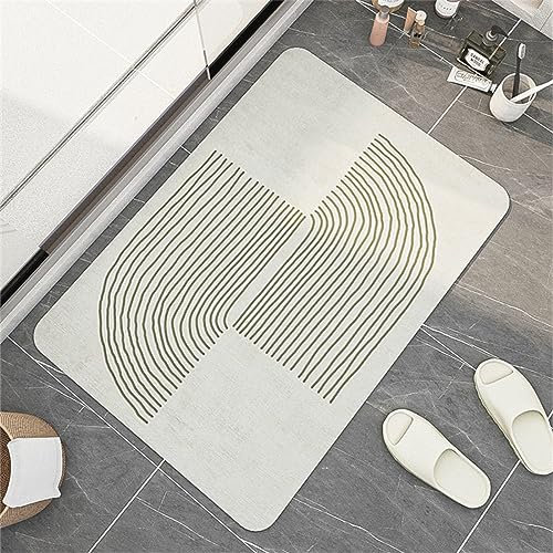 Badezimmerteppich, Badematte, FußMatte, Badteppich 80x120cm, Badvorleger, Badematte Badteppich Badvorleger Rutschfest Waschbar, Teppich Badezimmer Teppiche, Bathroom Mat, Bath Mat, Badematten, Beige