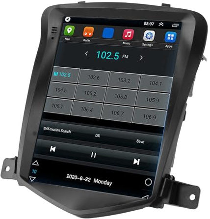 Lettore Video per Auto, Autoradio Stereo, Autoradio da 9,7 PolliciVivavoce Lettore Multimediale Navigazione GPS Sostitutivo per Cruze J300 2009‑2015