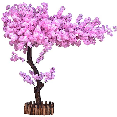 Simulation Kirschwunschbaum, Pfirsichblütenbaum, künstlicher Baum, große Pflanze, künstlicher Kirschbaum für drinnen und draußen, Zuhause, DIY, Büro, Party, Hochzeit, Dekoration, Blau, 1,8 x 1 m,