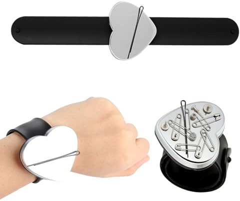 DOUQIFEI Magnetisk Sömnad Nålkudde, Professinal Quicky Stick Magnetisk Nålhållare Armband Magnetarmband Hårnålar Hårnålar Hållare Salong Frisörverktyg