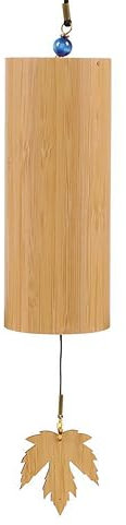WHAPELQ Bambus-Windspiel, Windspiel, Bambus-Windspiel für Gartenhandwerk, Outdoor, Garten, Terrasse, Heimdekoration, Zen-Meditation, FM-Akkord (Gelb, 1 Stück)