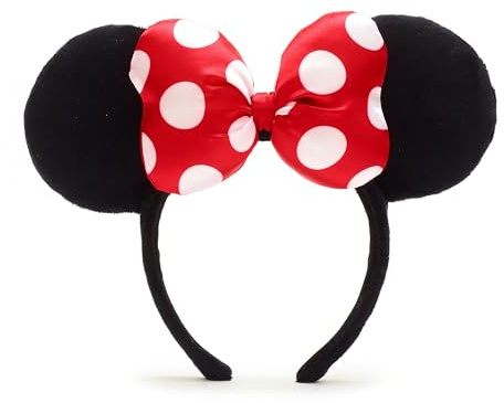 Disney Store Official Walt Disney World Minnie Mouse Classic Ears Headband for Adults, Disneyland Paris Accessories, Unisex Head Accessory with Red Polka Dot Bow
