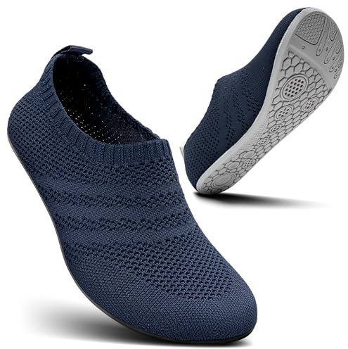 KOWAYI Hausschuhe Herren Damen Barfuss hausschuhe Geschlossen Slip on Hüttenschuhe Bequem Rutschfeste Slippers Unisex-SHLAN-HUIDI-45