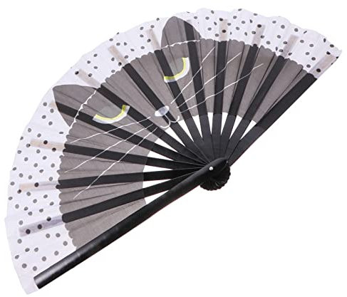 Alipis Faltfächer Katzen-Design Japanischer Stil Arm-winke-fächer Einzigartiger Dekorativer Handfächer