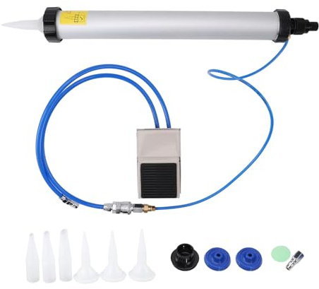 Air Caulking Gun, Aluminum Alloy Pneumatic Caulking Gun Portable Efficient Glue Caulk Cartridge Applicator with Ergonomic Handle Pneumatic Caulking Tool for Home Decoration