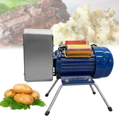 Hydravex Schiacciapatate Elettrico da 750 W, schiacciapatate in Acciaio Inossidabile, Potenza di Uscita 20-30 kg/h, Albero e Ingranaggi di precisione, pressa per Fango Commerciale, Liscio, Delicato