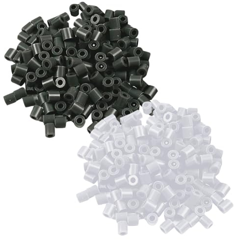 FSSTUD 4000 Pcs 5mm Plastic Fuse Beads Small Ironing Mini Craft Supplies Compatible Perler Hama Beads White Black