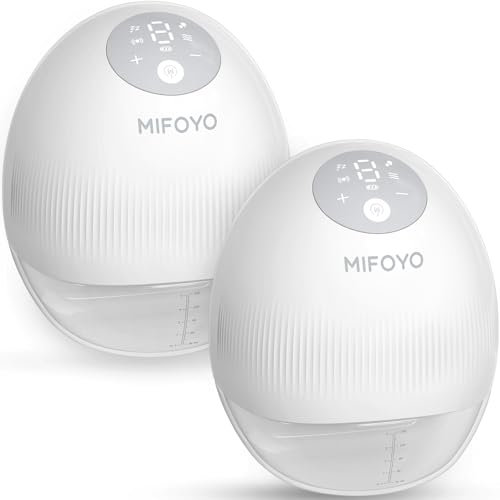 Wearable Breast Pump Hands Free: Electric Portable Breastfeeding Pumps with 4 Modes & 9 Levels - Rechargeable Wireless Milk Pump with Smart Display for Moms - 24mm 2 Pack