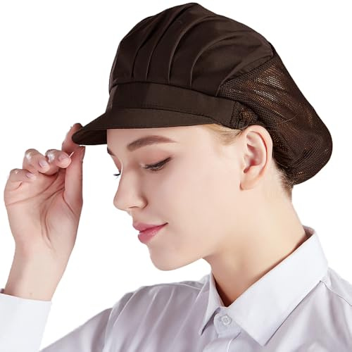 Nanxson 3 Pezzi Cappello da Cuoco con Rete Traspirante per Cucina | Retine per Capelli per il Settore Alimentare, Ideali per Mense Scolastiche, Gelaterie e Ristoranti