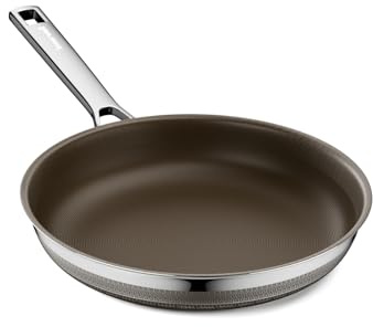 Innerwell Titan Keramik Bratpfanne 20 cm, Induktion Pfanne, Edelstahl Pfanne mit Antihaftbeschichtung, Backofenfest, PFOA-frei, für alle Herdarten, Braun