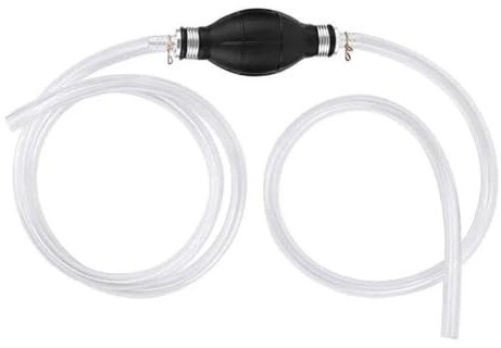 JZK Kit pompa sifone manuale, pompa di trasferimento liquido portatile, pompa a sifone per benzina, diesel, olio, acqua, con tubo da 2 m (1,2 m + 0,8 m) per auto, moto, taniche di carburante, acquari