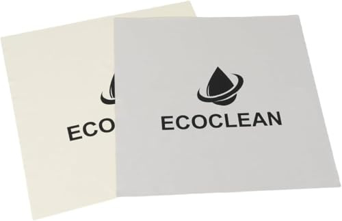 EcoClean Brillenputztuch – Mikrofaser – Reinigung ohne Spuren – wiederverwendbar – waschbar – antibakteriell – für Brillen/Bildschirme von Telefonen/Objektiven – 35 x 35 cm